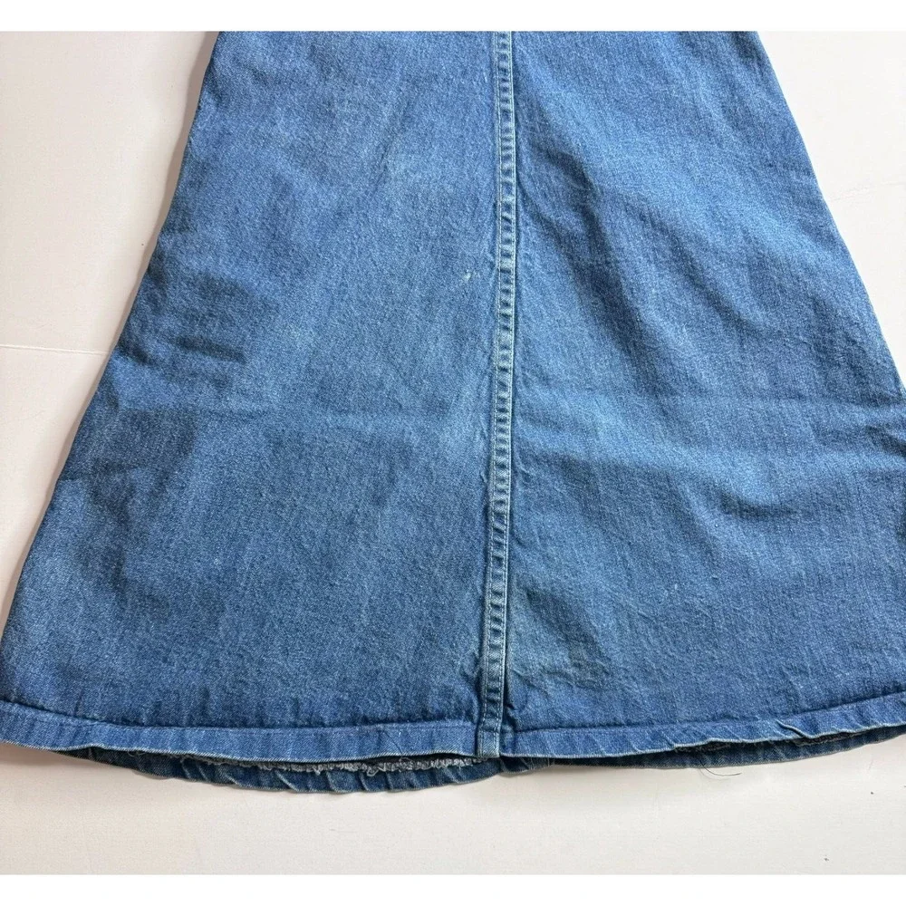 Vintage Osh Kosh Denim Jumper Dress Sz‎ 6 READ Bib Overall Made USA 31